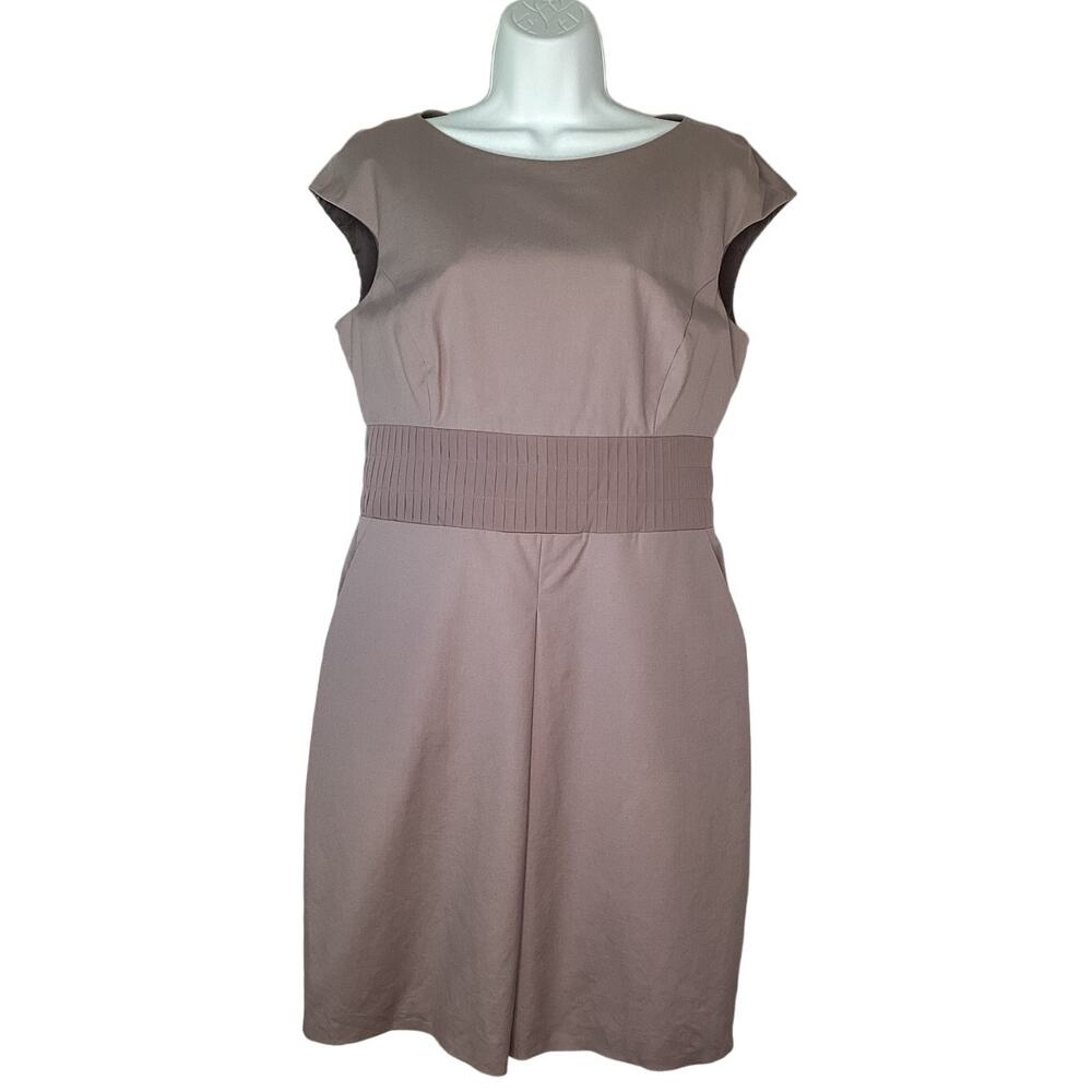 Piazza Sempione Bateau Neckline Knee-Length Sheath Dress Dress‎ Purple L